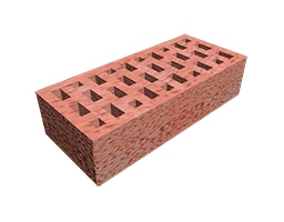 Кирпич фасадный 1 НФ пустотелый М-125 (480 шт) панцирь черепахи