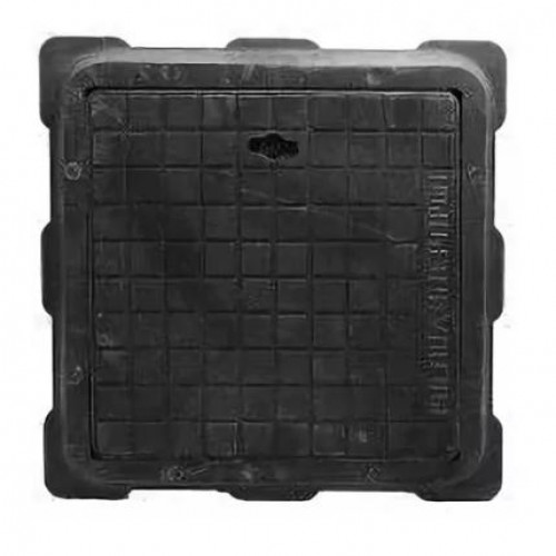 Люк КВАДРАТ малый 400/400/60 (1,5т) ЧЕРНЫЙ полимерпесчаный