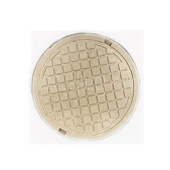 Люк КРУГЛЫЙ малый 460/60 (1,5т) БЕЛЫЙ полимерпесчаный