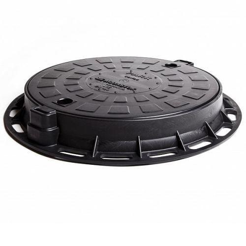 Люк КРУГЛЫЙ малый 460/60 (1,5т) ЧЕРНЫЙ полимерпесчаный 