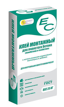 Клей для ГСБ и кирпича ЕС МОНТАЖ 25кг (48)