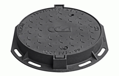 Люк чугунный для смотровых колодцев Т(С250) с замками ГОСТ 3634-99