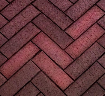 Тротурная клинкерная плитка темно-красный флэш "Глазго"лонг 250*80*50 (2,2-2,4) (532 в поддоне)