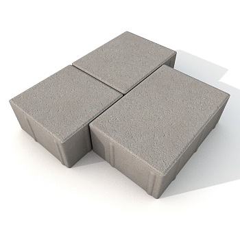 Тротуарная плитка Новый город Серая, гладкая САПФИР (40 мм) (в поддоне 18,5м2 в ряду 0,92м2)