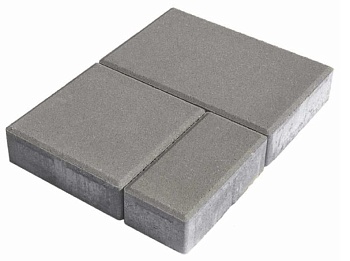 Тротуарная плитка Старый Город 60мм Серый Гранит (12,32м2/поддон; 0,88м2/ряд) ХЕСС СТРОЙ