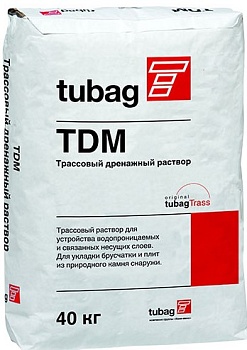 Раствор для подстилающего слоя брусчатки Tubag Trass TDM 40 кг(40шт)