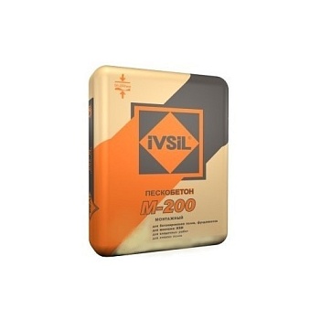 Цементно-песчаная смесь IVSIL М-200 Монтажная 25кг(48)