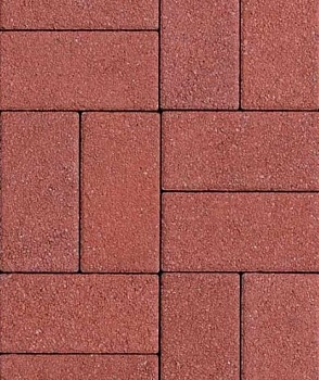 Брусчатка 40х100х200 красная (18м2) Ландшафт