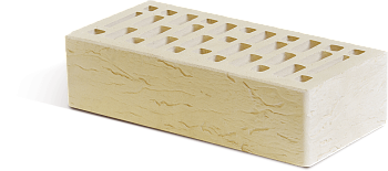 Кирпич керамический Маркинский 1НФ Светло-бежевый  Риф M125-150 (480 шт)