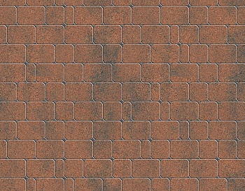 Тротуарная плитка Лагранж 60 мм терракота БЕТТЕКС (10,55м2) (в одном ряду-1,055м2)