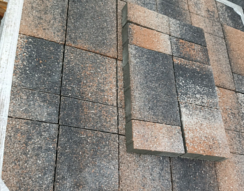 Тротуарная плитка Новый город Калипсо, гладкая САПФИР (40 мм) (в поддоне 18,5м2 в ряду 0,92м2)