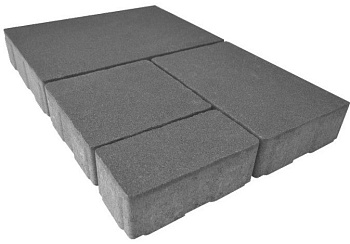 Тротуарная плитка Палаццо 60*600*300мм серый (10,80м2) Ландшафт