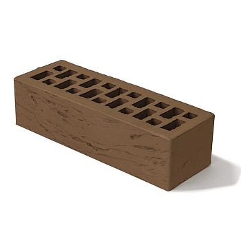 Кирпич Лицевой БРАЕР светло-коричневый Риф 0,7НФ (600шт)