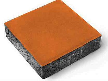 Тротуарная плитка Квадрат 40х200х200 Оранжевый (В ряду 1,44м2) 23,04м2 ХЕСС СТРОЙ