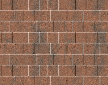 Тротуарная плитка Дакота 40мм терракота БЕТТЕКС (14,28м2)в ряду1,02м2