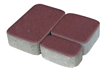 Тротуарная плитка Классико 25мм Красная 2-ух комп(В ряду 0,8м2) 24м2 ХЕСС СТРОЙ