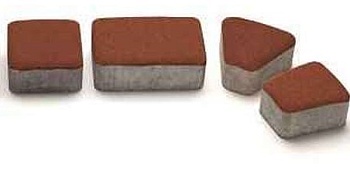 Тротуарная плитка Авеню 40мм коричневая (16,8м2) 1,12м2 в ряду Ландшафт