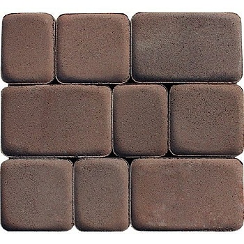 Тротуарная плитка Старый город 40мм коричневый (17,79м2) 1,186 ряд Ландшафт