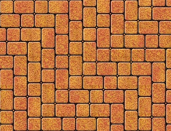 Тротуарная плитка Лагранж 60 мм амбер БЕТТЕКС (10,55м2) (в одном ряду-1,055м2)