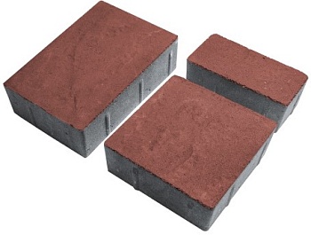 Тротуарная плитка Старый Город 40мм Красный (17,6м2/поддон; 0,88м2/ряд) ХЕСС СТРОЙ