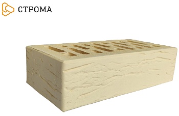 Кирпич керамический Строма 1НФ Слоновая кость Рустик М150 (480 шт)