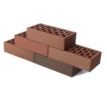 Кирпич Лицевой БРАЕР кладка бордо гладкий 1НФ (480шт)