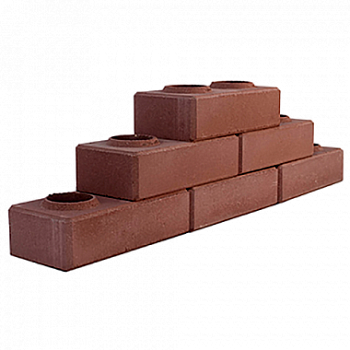 Кирпич Гиперпресс Лего перфорированный Коричневый