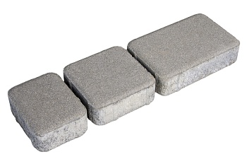 Тротуарная плитка Старый город Серый Гранит САПФИР (40мм) (в поддоне 19,2м2 в ряду 0,9072м2)