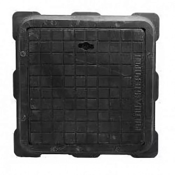 Люк КВАДРАТ средний 550/550/60 мм (3т) ЧЕРНЫЙ полимерпесчаный