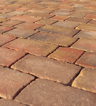 Тротуарная плитка Бержерак 40мм Янтарь (В ряду 0.9м2) 18м2 ХЕСС СТРОЙ