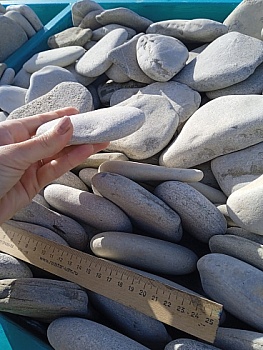 Галька морская (плоская) серая фр. 100-150мм 1000 кг