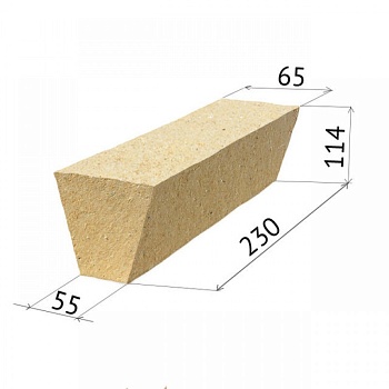 Кирпич шамотный огнеупорный клиновой ША-44