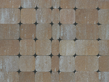 Тротуарная плитка Мюнхен 40 мм Сахара (в поддоне 16.28м2 в ряду 0,814м2) ХЕСС СТРОЙ