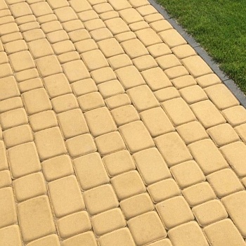 Тротуарная плитка Старый город 40мм желтый (17,79м2) Ландшафт