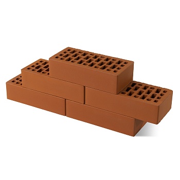 Кирпич Гиперпресс ДС 1НФ Л Красный (320)  Пуст