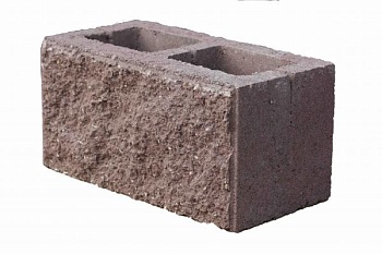 Блок фактурный красный 390х190х188 (90шт)