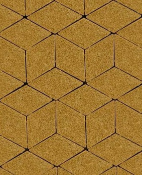 Тротуарная плитка Ромб 80мм желтый Ландшафт