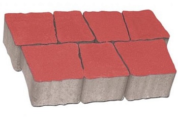 Тротуарная плитка Беганит 60мм красный (12м2) Ландшафт