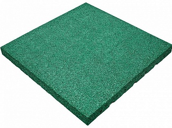 Плитка резиновая зеленая 500*500*40