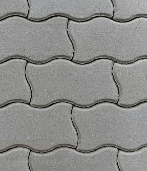 Тротуарная плитка Волна 80мм серый (12м2) Ландшафт