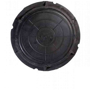 Люк КРУГЛЫЙ 740/60 мм (1,5т) ЧЕРНЫЙ полимерпесчаный (Л)