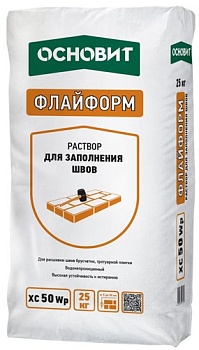 Раствор для заполнения швов брусчатки ОСНОВИТ Флайформ ХС50 корич.040 25кг