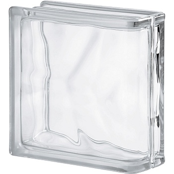 Стеклоблок Торцевой Волна 19*19*8 см VITRABLOK бесцветный