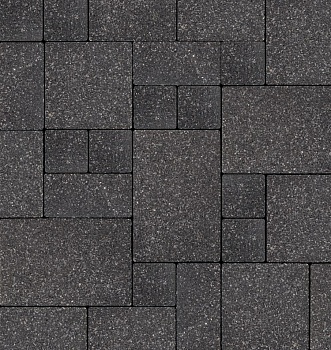 Тротуарная плитка Мюнхен 60 мм Черный (в поддоне 11,4м2 в ряду 0,814м2) ХЕСС СТРОЙ