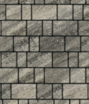 Тротуарная плитка Старый город 80мм Рельефный листопад Антрацит ( в ряду 1,09м2), 10,90м2 ВЫБОР