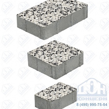 Тротуарная плитка Старый Город 60мм СТОУНМИКС Бело-черный (12,32м2/поддон; 0,88м2/ряд) ХЕСС СТРОЙ