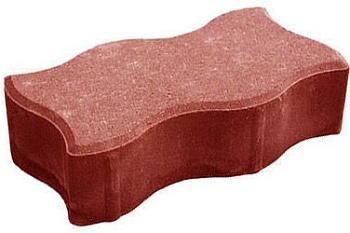 Тротуарная плитка Волна 60мм красная (12м2) Ландшафт