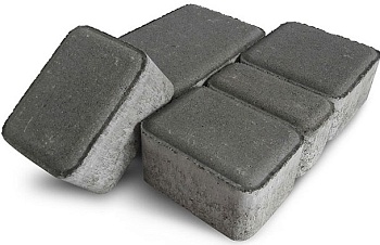 Тротуарная плитка Старый город 40мм цвет черный (17,79м2) Ландшафт