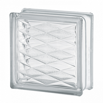 Стеклоблок Ромбы 19*19*8 см VITRABLOK бесцветный