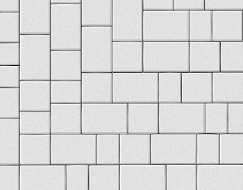 Тротуарная плитка Аурико 40 мм белый на БПЦ БЕТТЕКС (14,28м2) в одном ряду-1,02м2